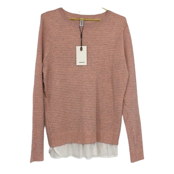 soyaconcept Tops - Soyaconcept pastel pink ribbed knit NWT lightweight layered sweater Medium